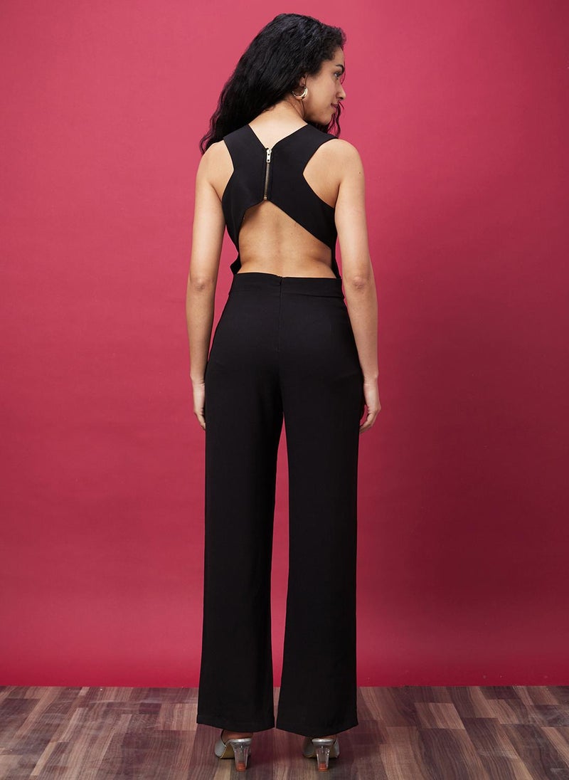 Globus Women V-Neck Sleeveless Basic Jumpsuit - Image 4